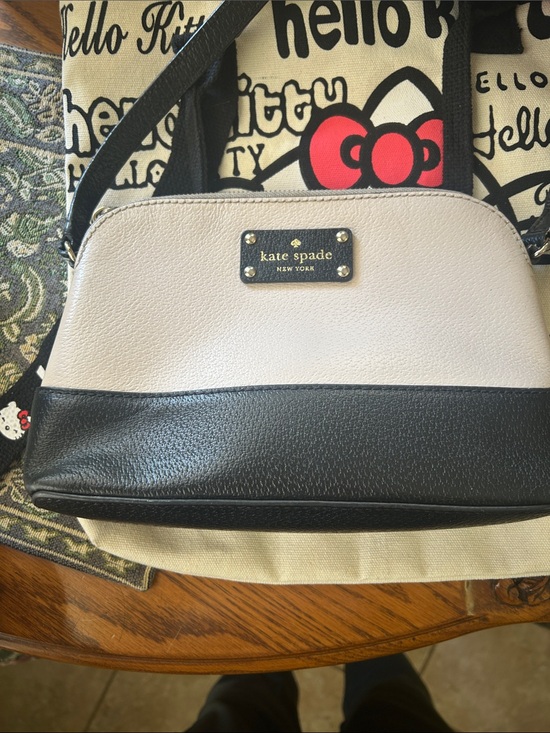 kate spade Handbags - kate spade Two-Tone Black and Cream Leather Crossbody Bag